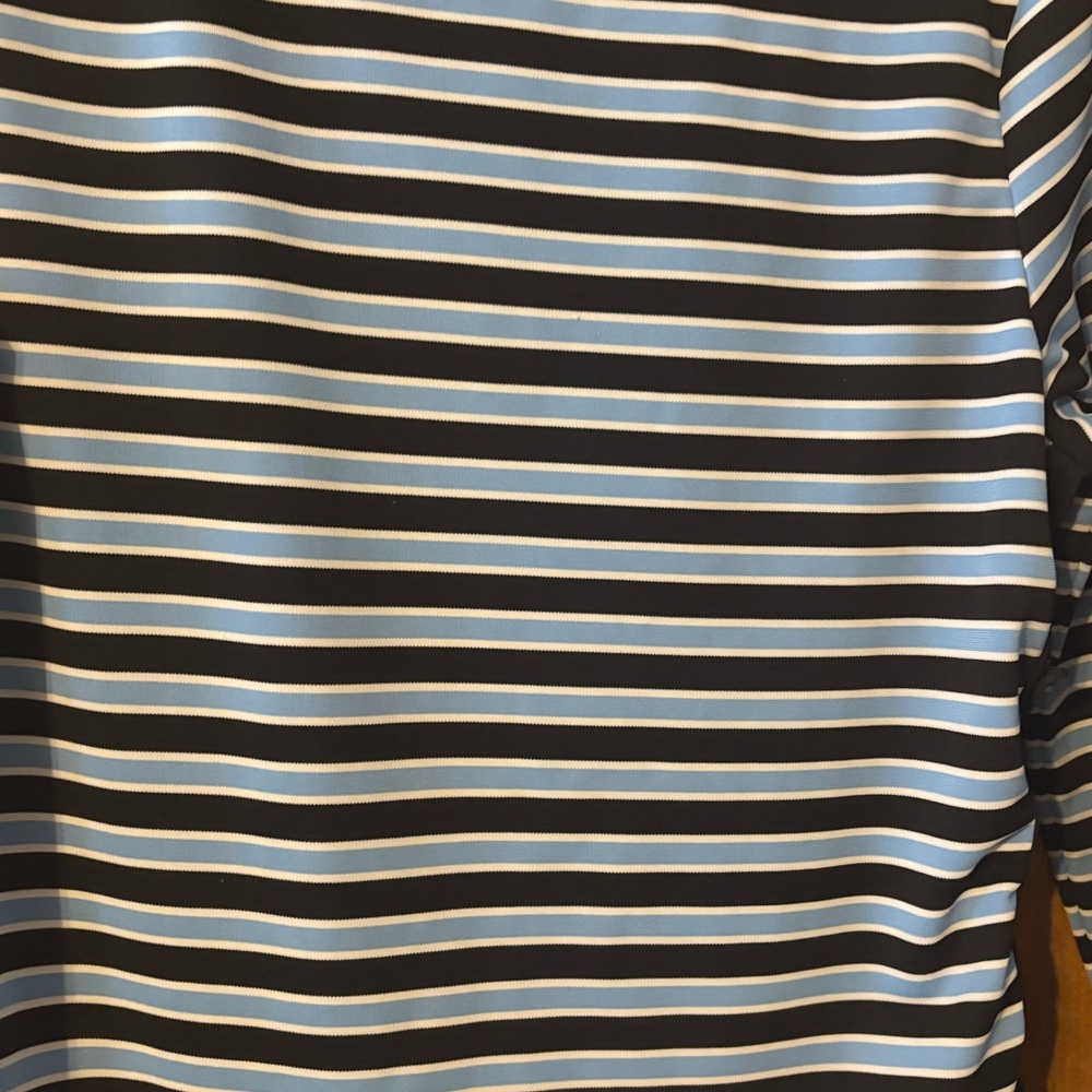 MICHAEL KORS Women’s Blouse Stripes 3/4 Sleeve Polyester Pull Over EUC Med - Picture 10 of 11